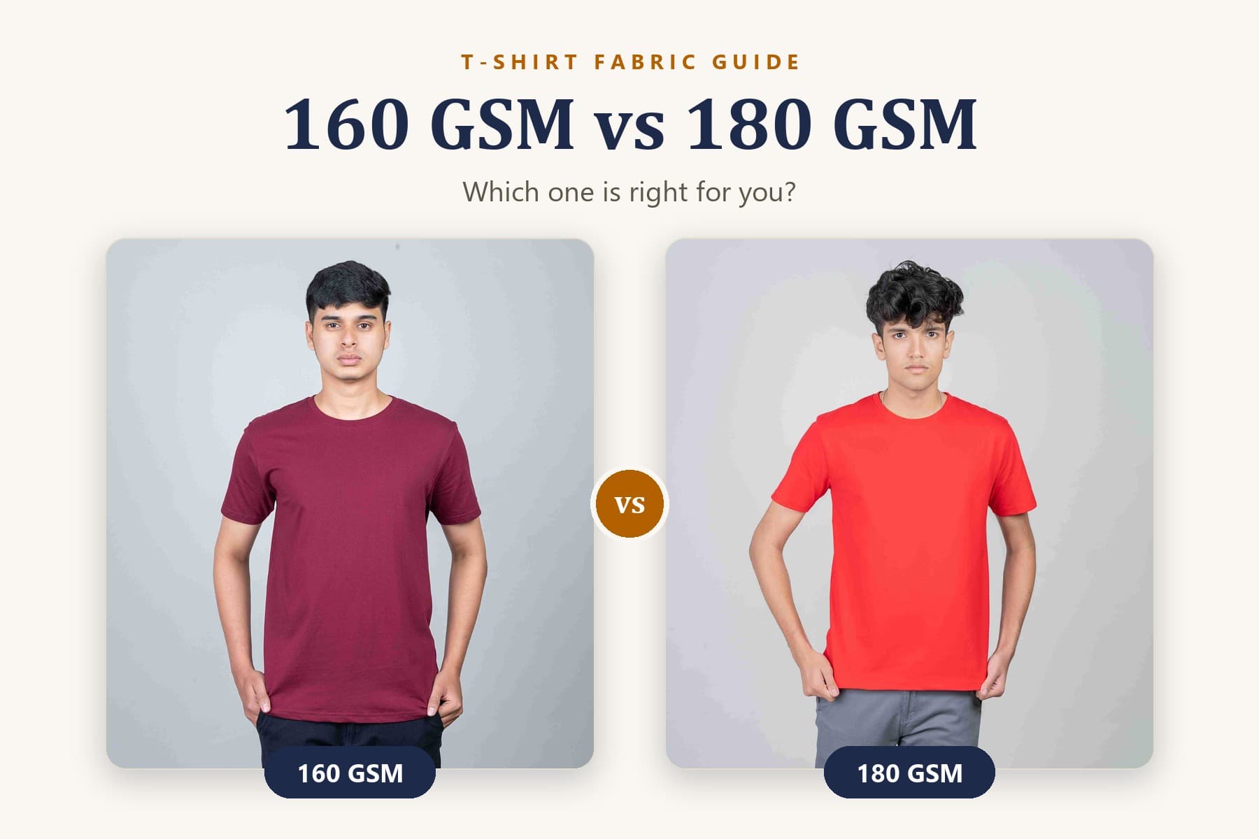 160 GSM vs 180 GSM T-Shirts: Which One Is Right for You?