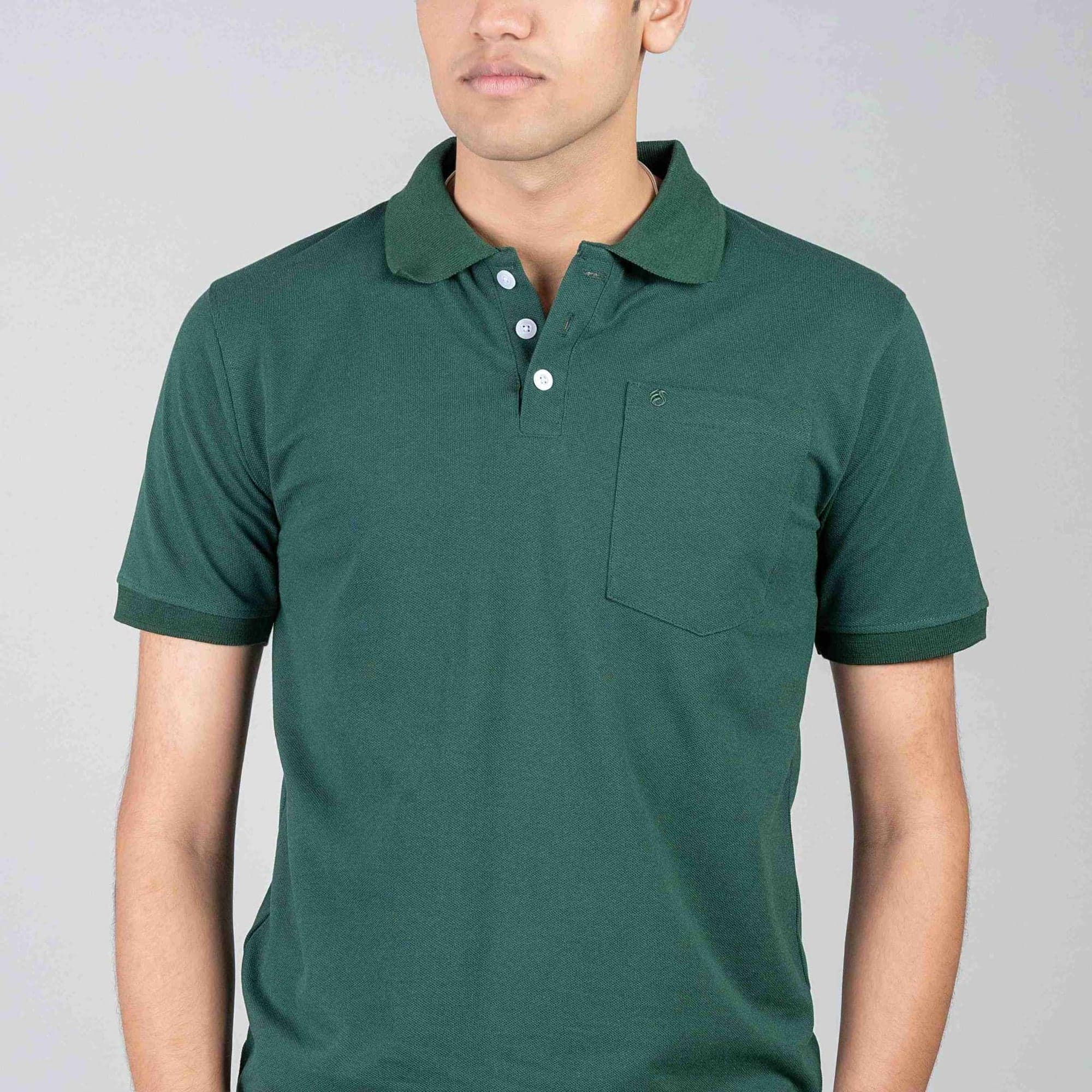 Polo T-shirt with Pocket - Green