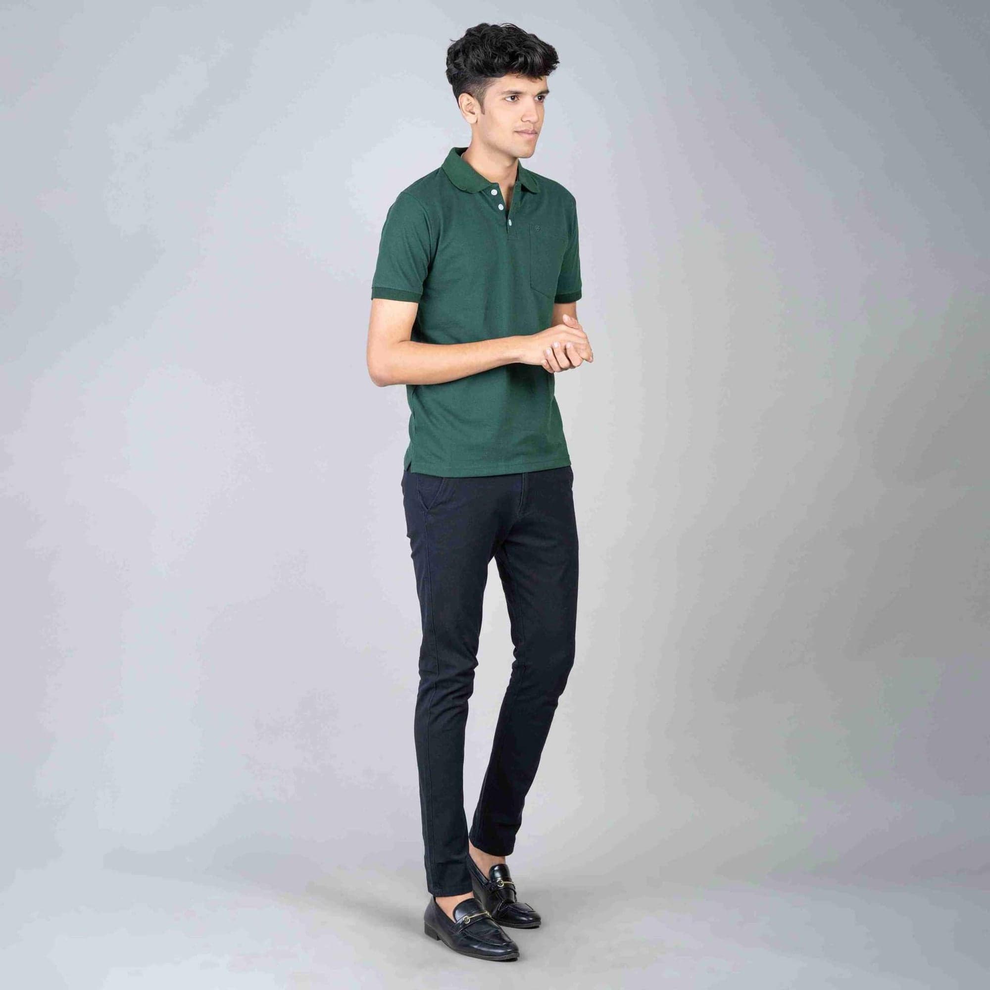 Polo T-shirt with Pocket - Green