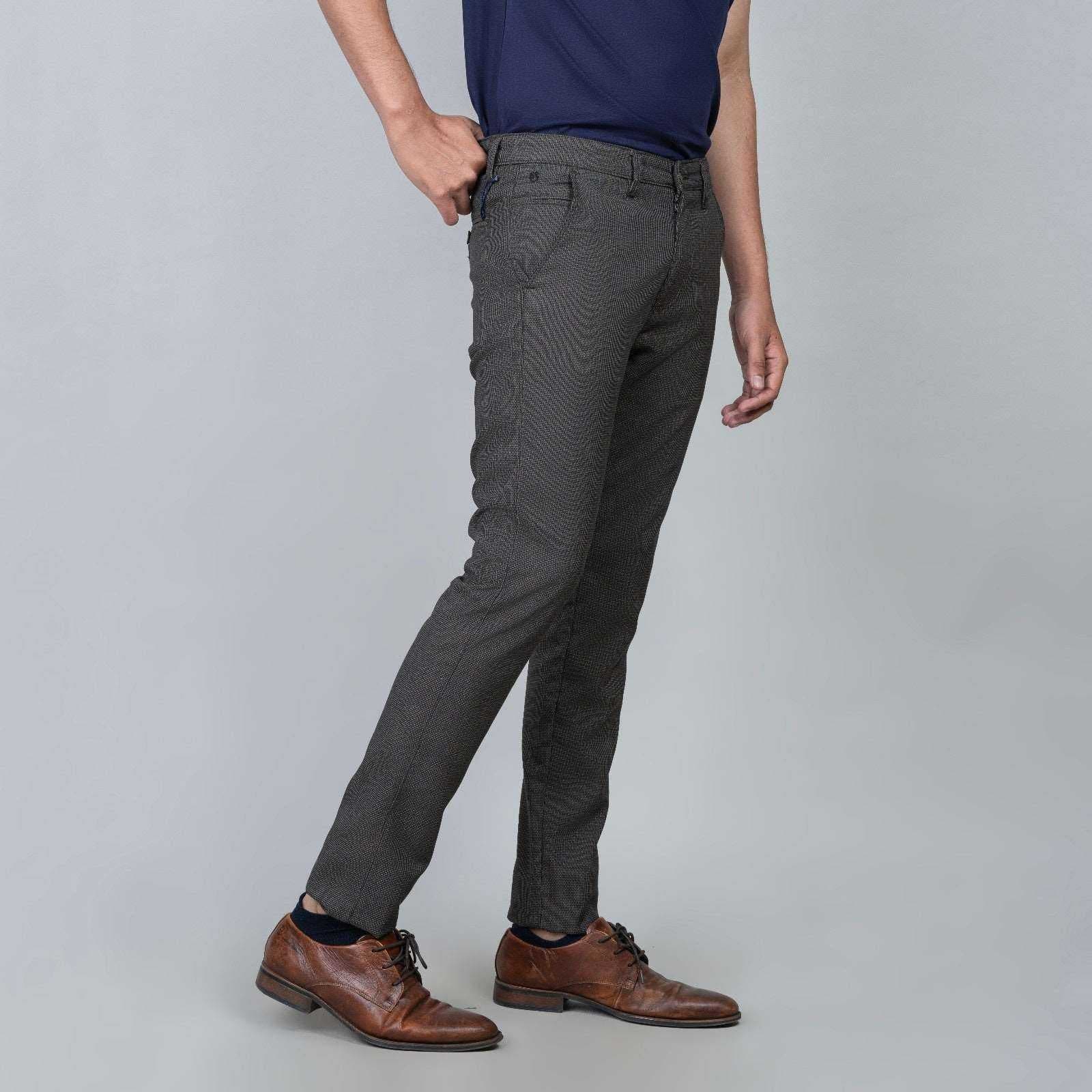 casual cotton pants for men - Brown