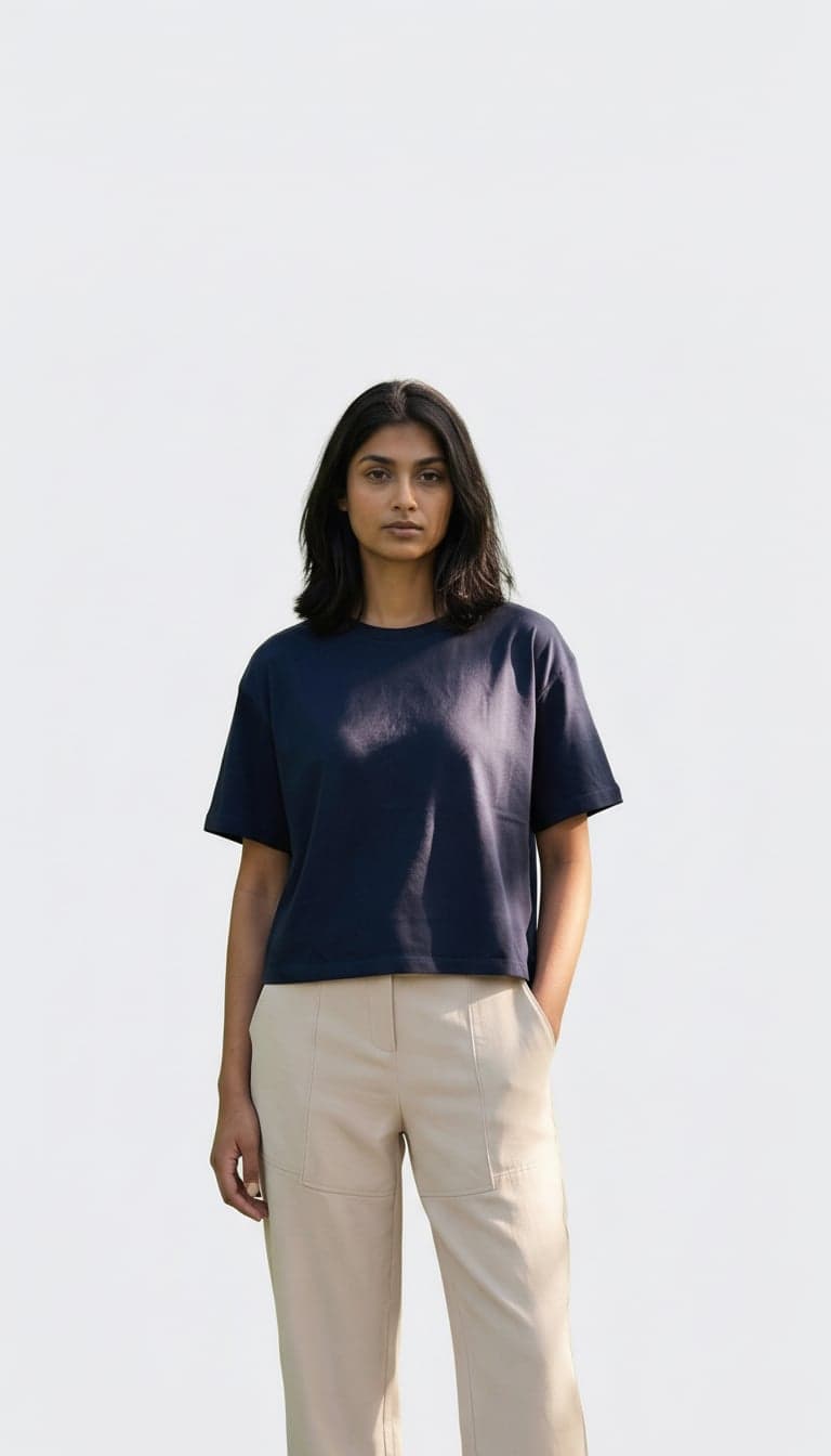 Plain Crop Top - Black