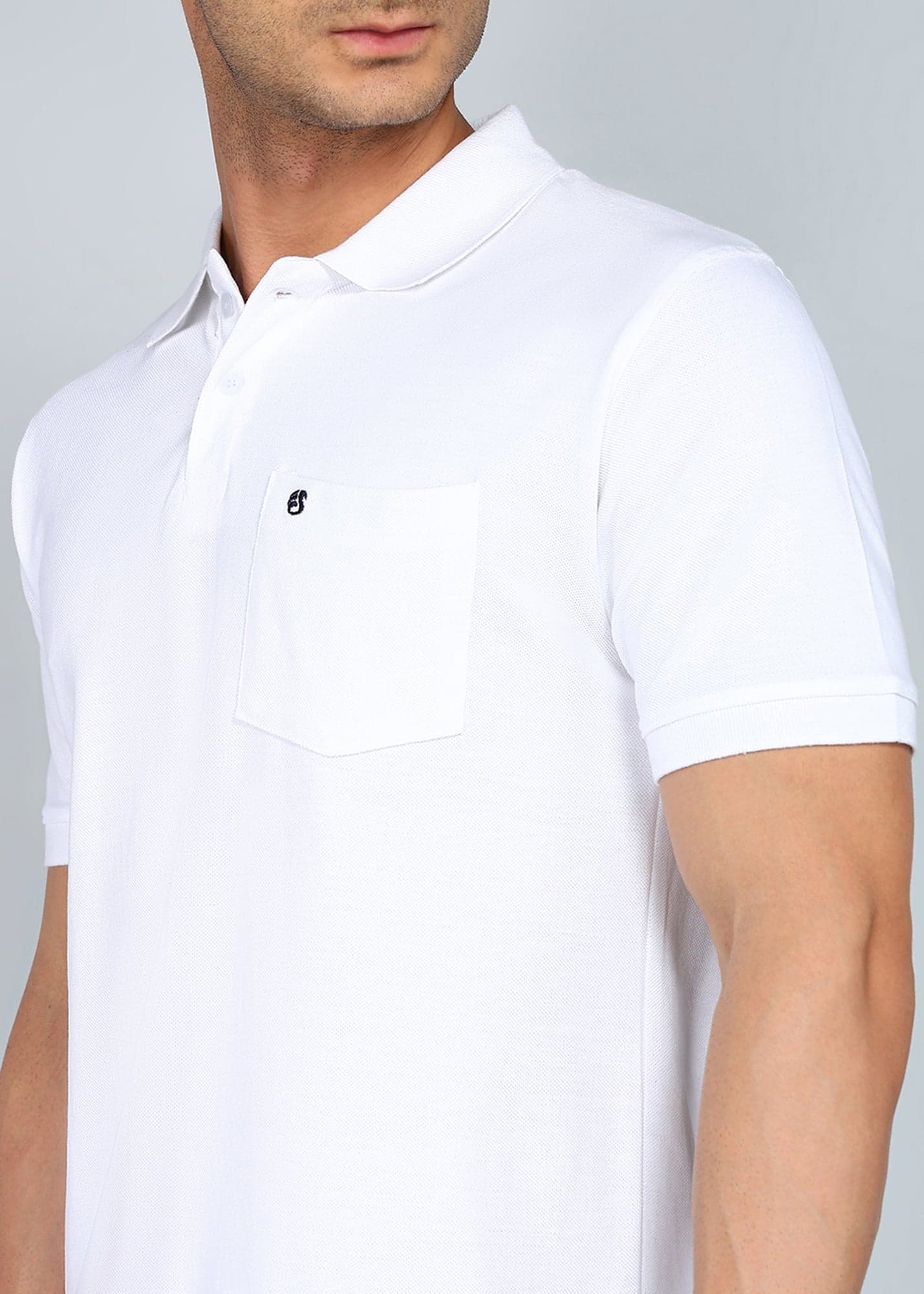 eSiddhi Premium White Polo T-Shirt
