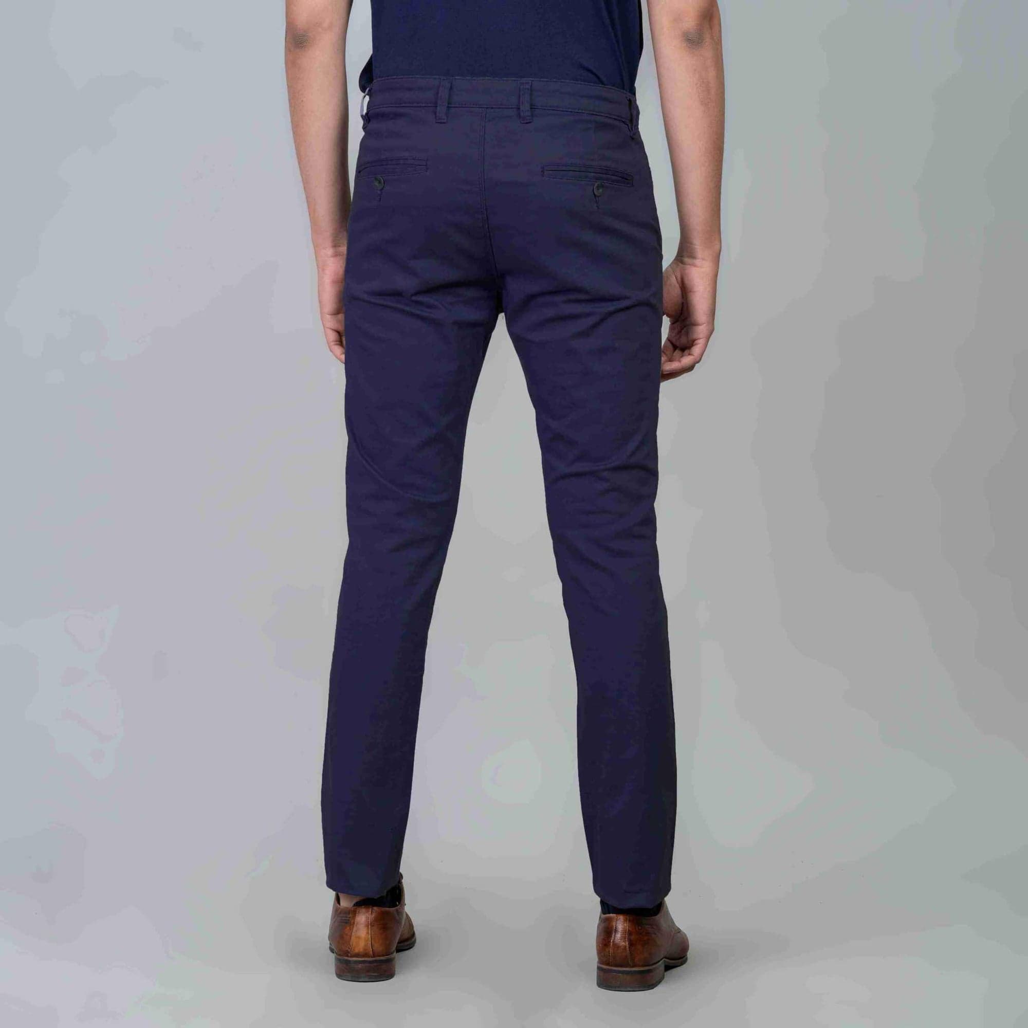 Casual Cotton Pants for Men blue