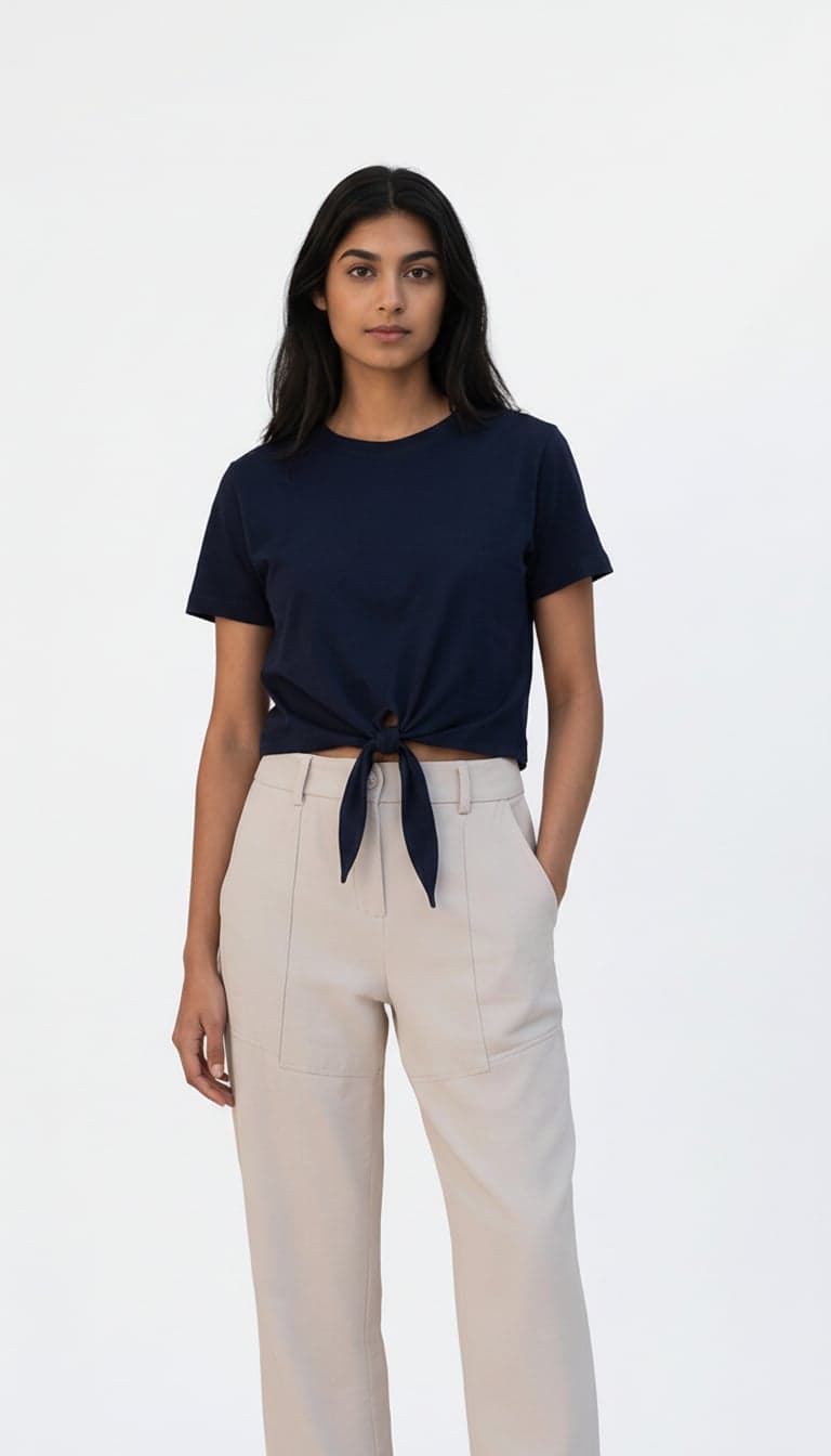 Plain Knot Top - Black