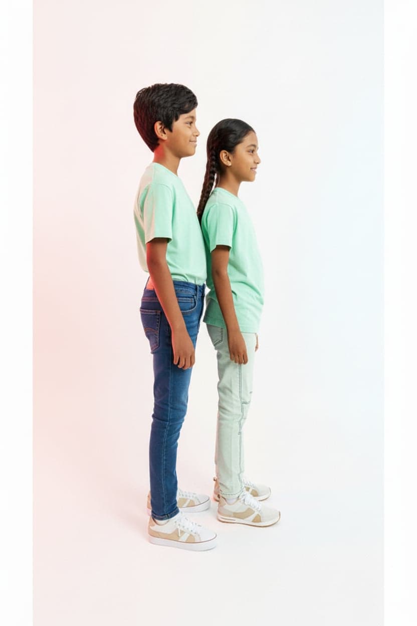 Kids' Unisex Plain Mint T-Shirt