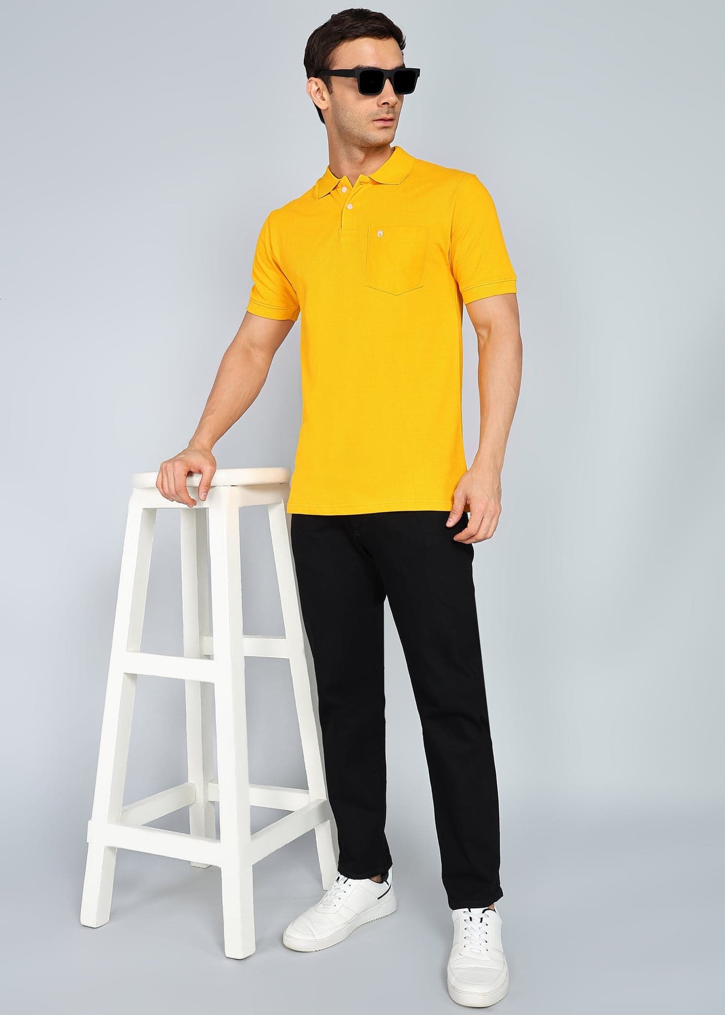 eSiddhi Premium Golden Yellow Polo T-Shirt
