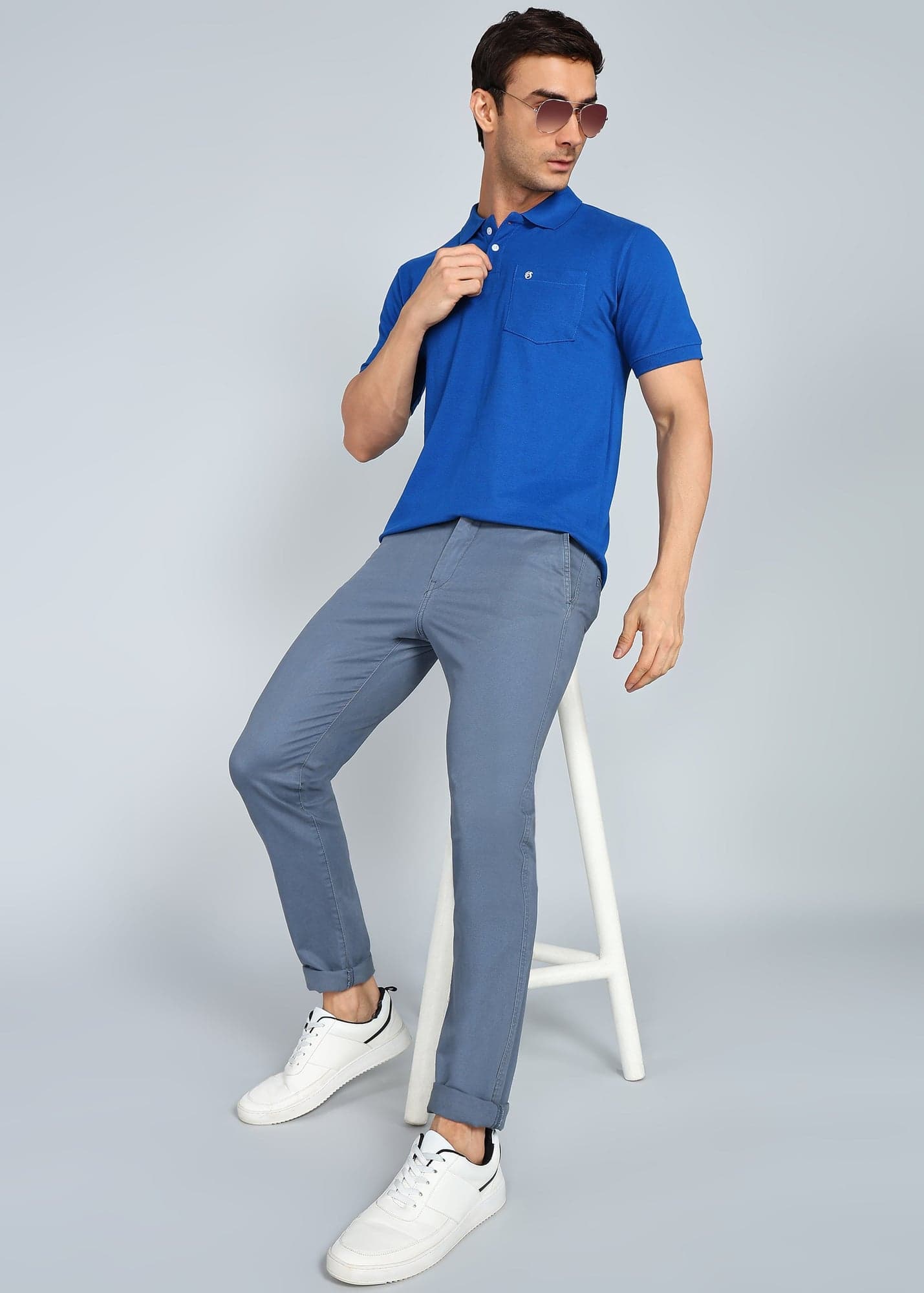 eSiddhi Premium Royal Blue Polo T-Shirt