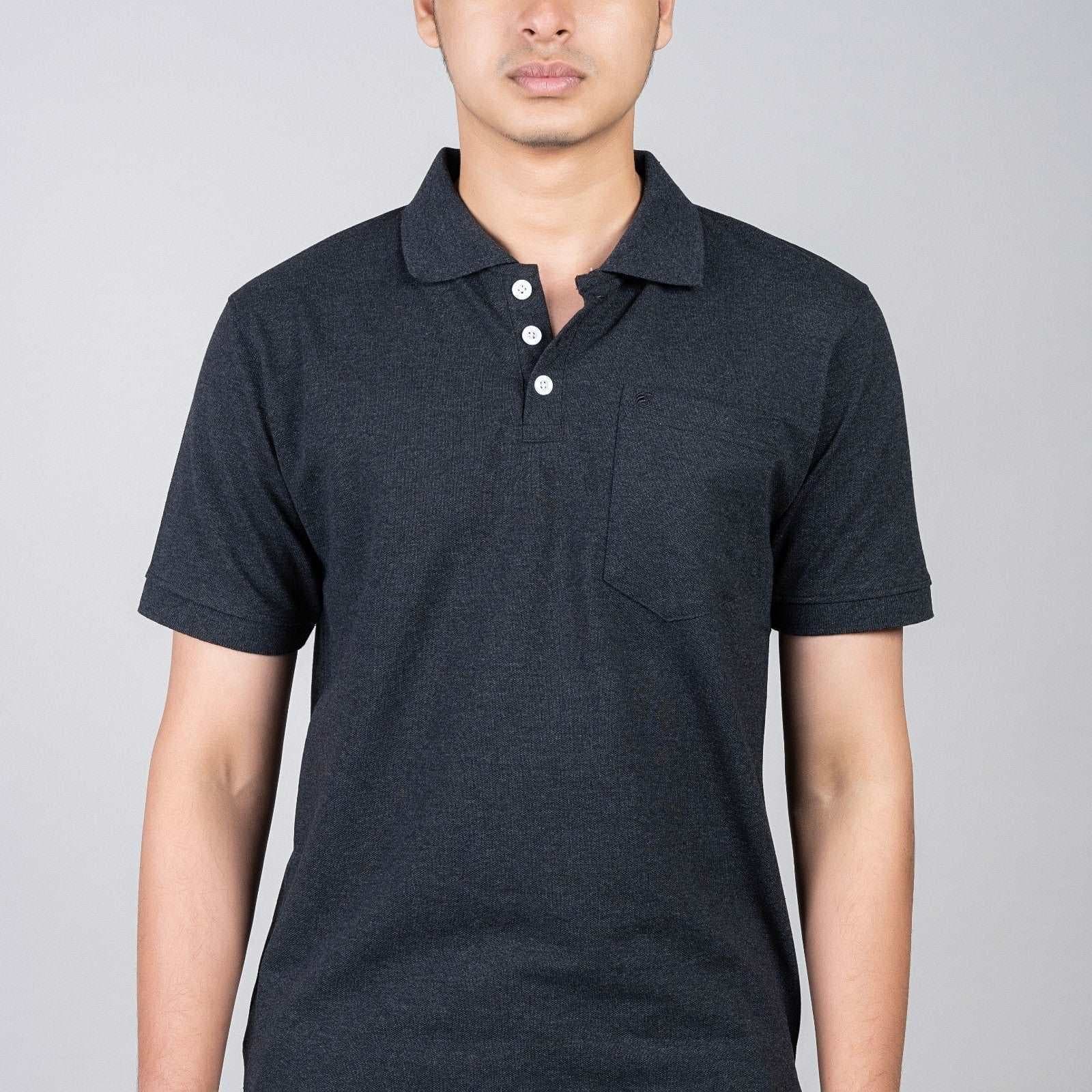 Polo T-shirt with Pocket -Grey