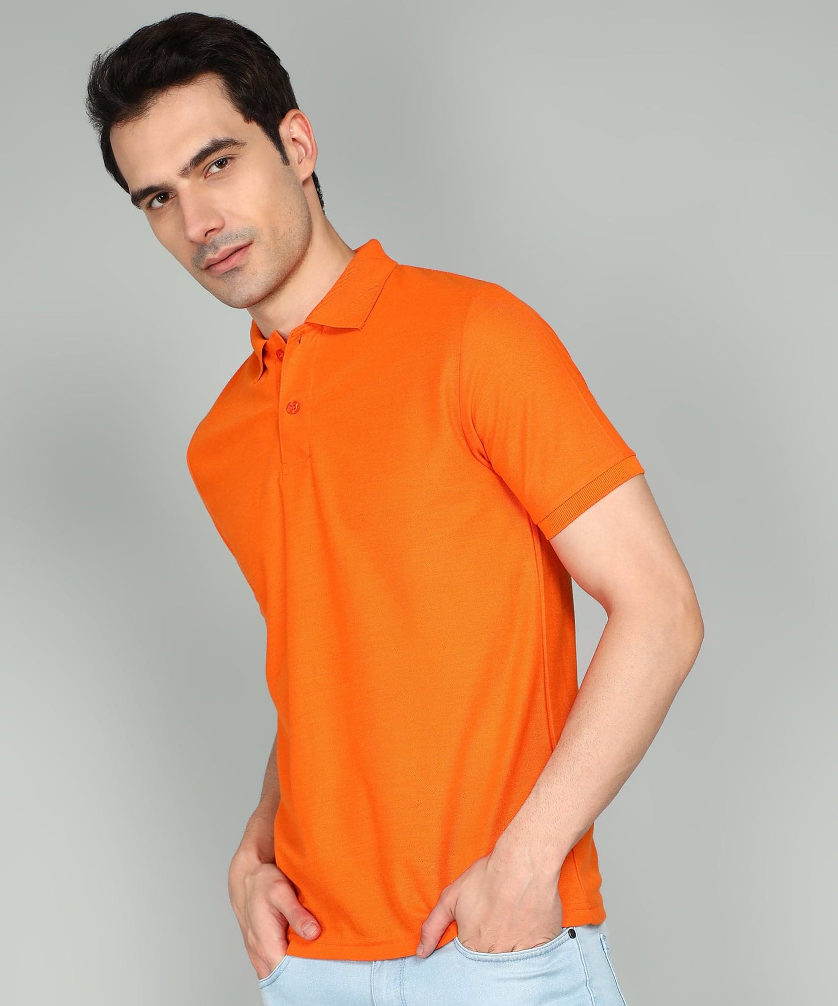 eSiddhi Classic Orange Polo T-Shirt