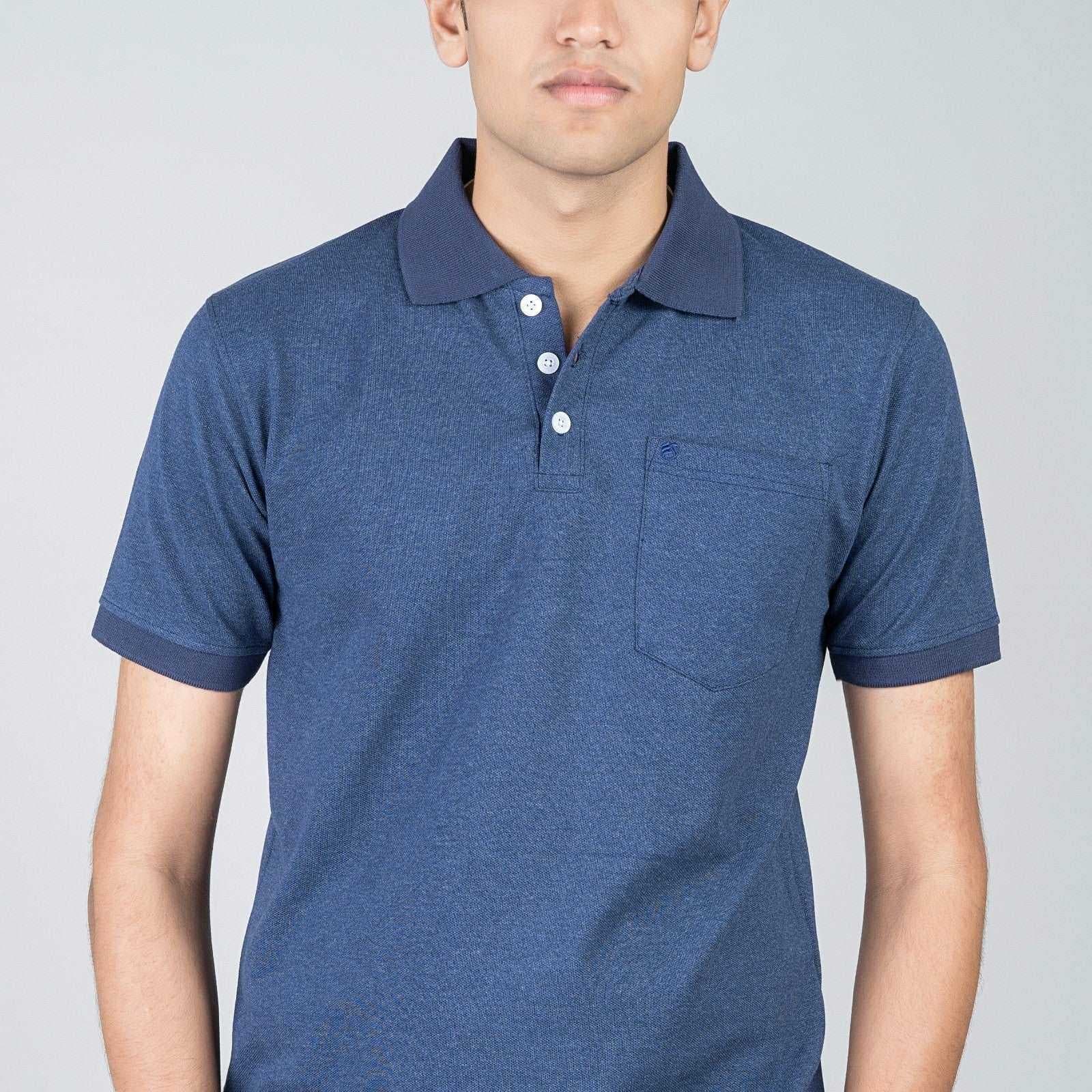 Polo T-shirt with Pocket - Blue