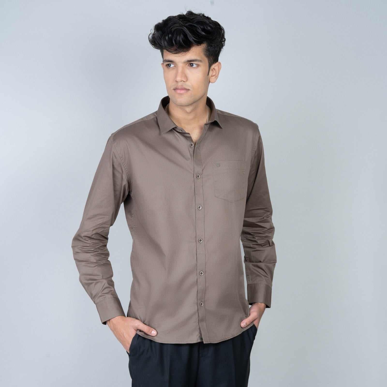 Cotton Regular Full Shirt - Grey