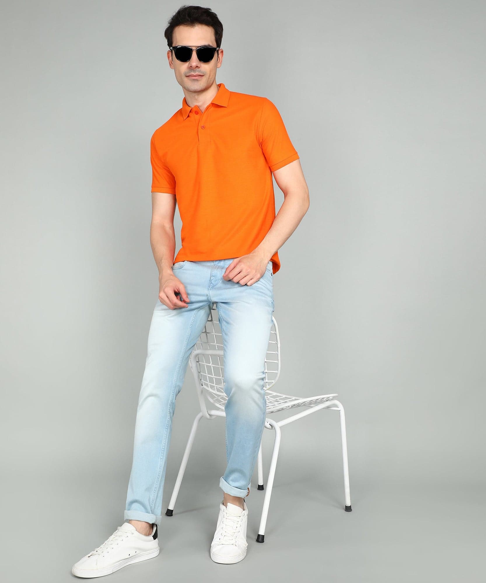 eSiddhi Classic Orange Polo T-Shirt